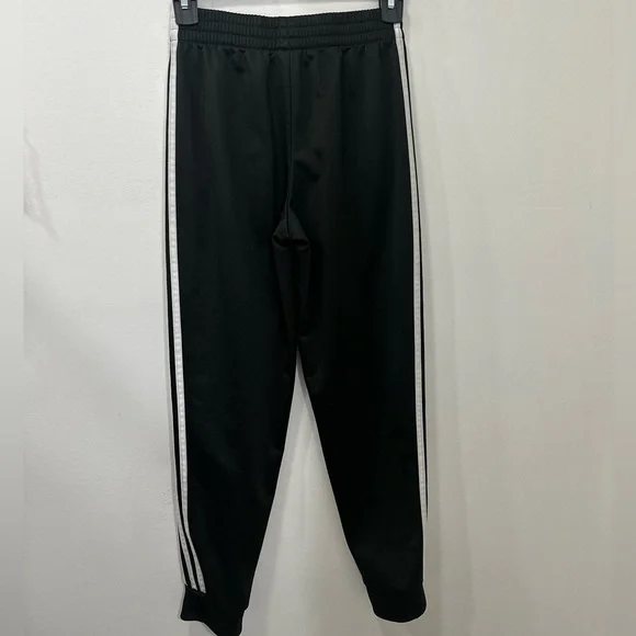 Adidas Kids Black Joggers with White Stripes - Picture 3 of 4